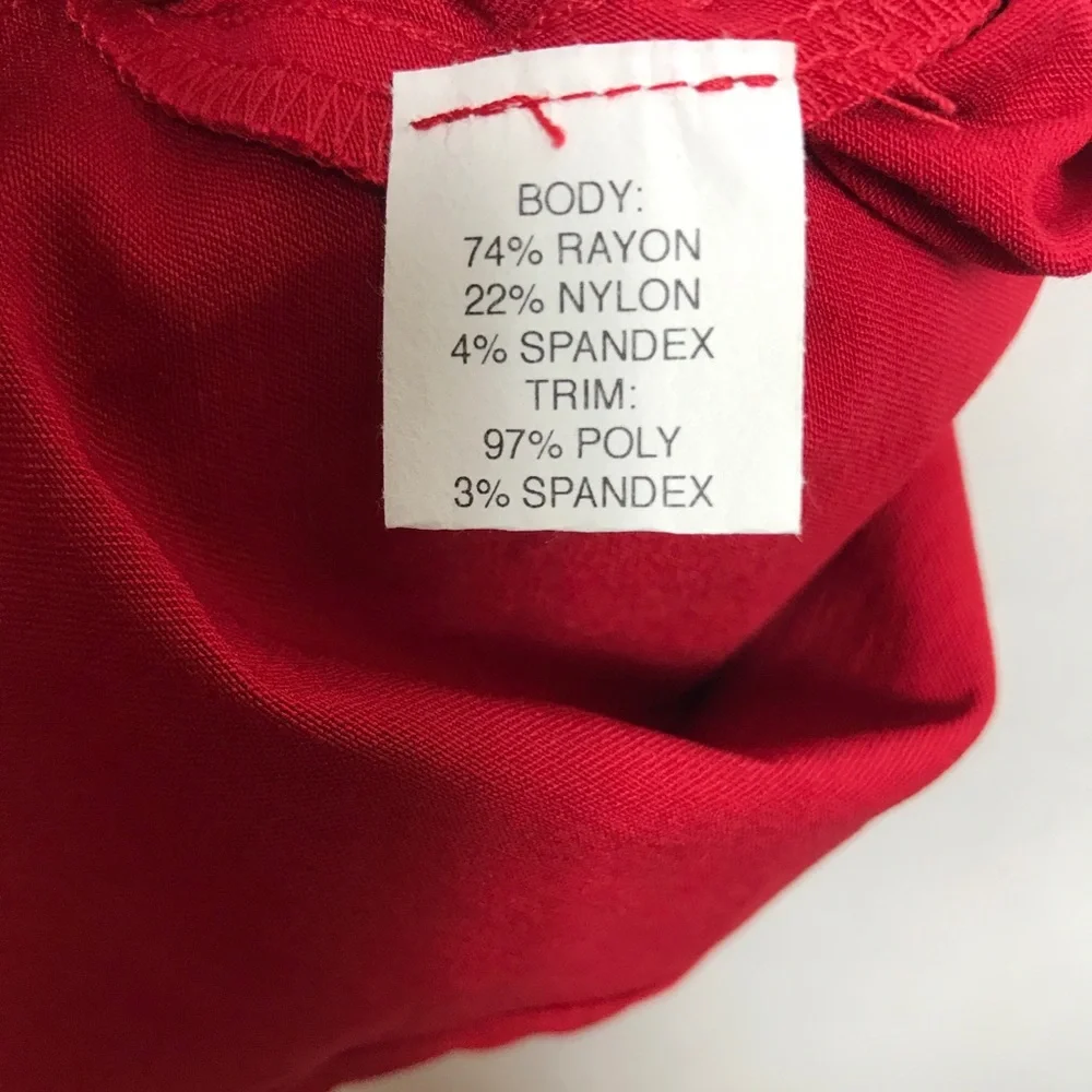 Cute Stop Staring Red Swing Dress with Tie NWT - Picture 5 of 6